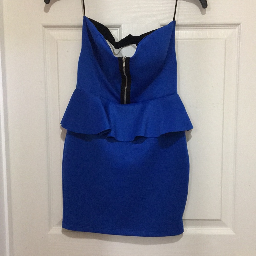 Strapless Peplum Dress